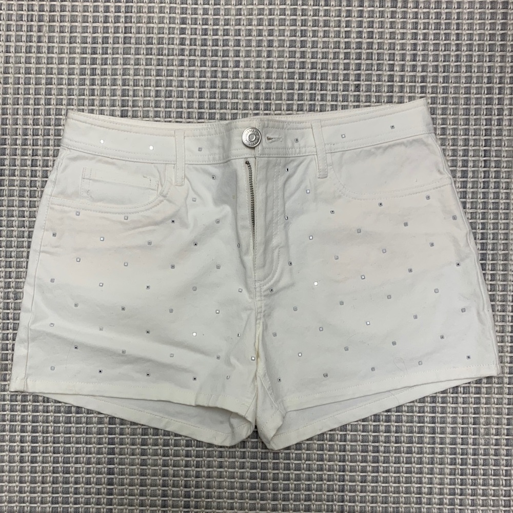 Marc by Marc Jacobs White Studded Shorts